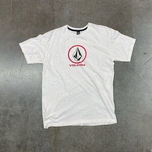 Volcom Stone Logo T Shirt White Graphic Men’s L